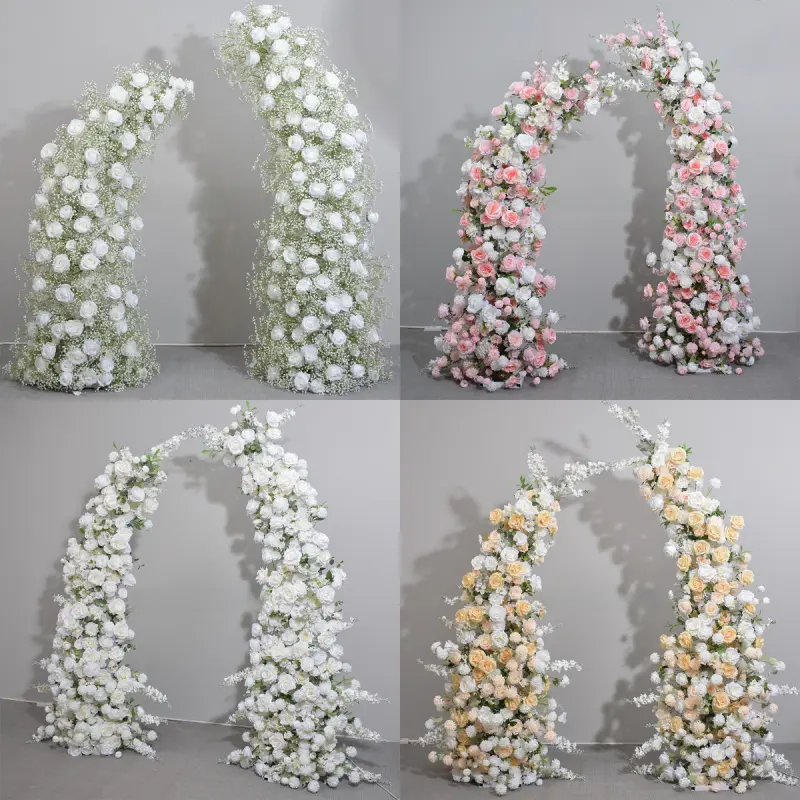 Colorful Floral Pillar Set | Garden Party Wedding Flower Pillars - Xibo ...