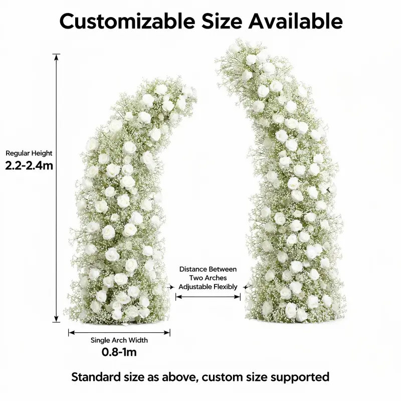 White Baby's Breath Crescent Arch – Moon Gate Wedding Arch