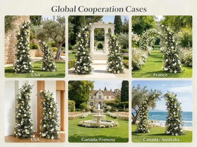 Global Olive Branch Crescent Arch Projects Mediterranean Greek Garden Weddings
