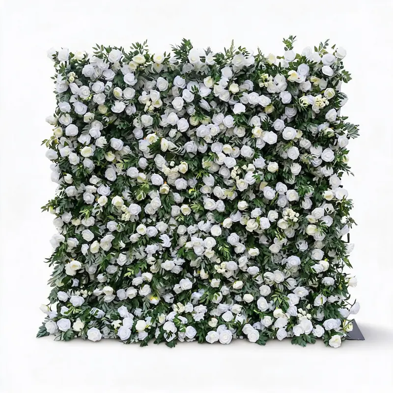 Roll Up Flower Wall Backdrop – 8x8ft with Zipper Portable Design