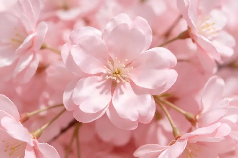 sakura pink flower texture close up cherry blossom detail