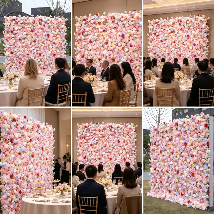 global flower wall client case studies wedding events worldwide
