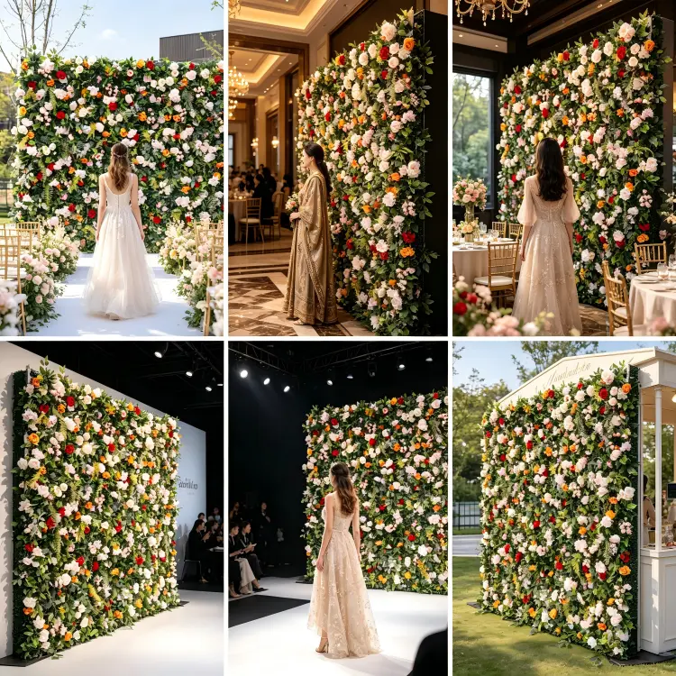 global flower wall client case studies wedding events worldwide