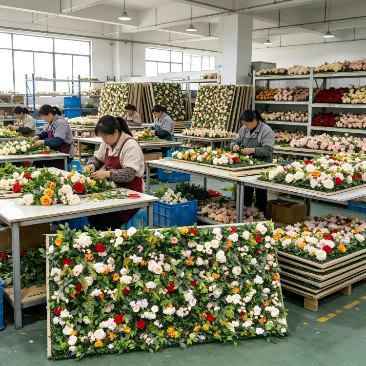 artificial flower factory production line workshop
