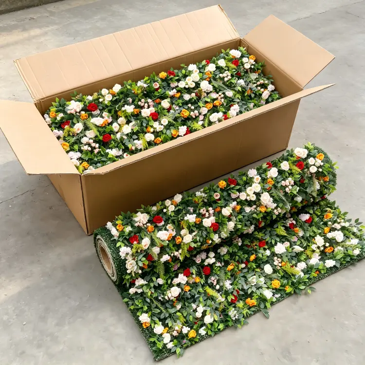 flower wall panel packaging stacked carton box shipping