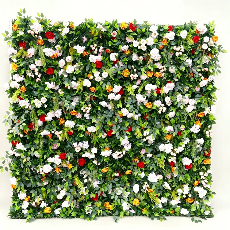 5D greenery flower wall front view full display