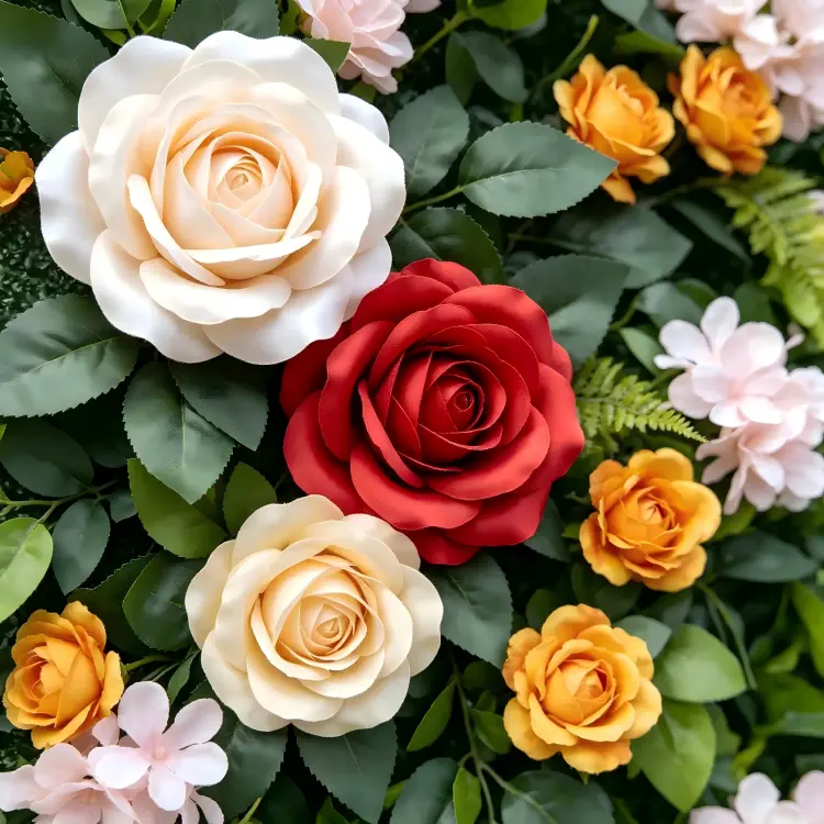 5D flower wall close up depth layers texture detail