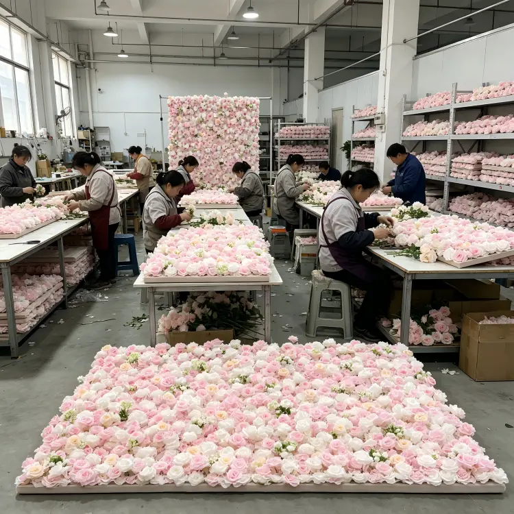 artificial flower factory production line workshop