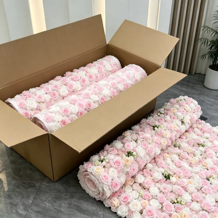 flower wall panel packaging stacked carton box shipping