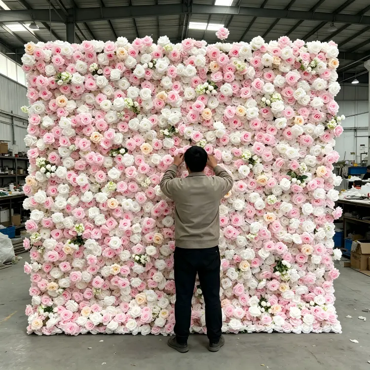 handmade artificial flower wall craftsmanship quality