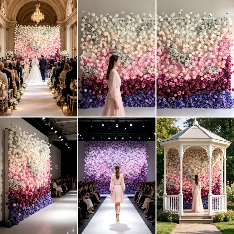 global flower wall client case studies wedding events worldwide