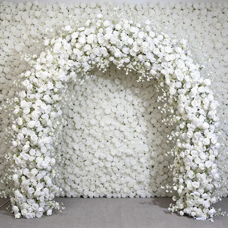 white-flower-arch-with-flower-wall-backdrop
