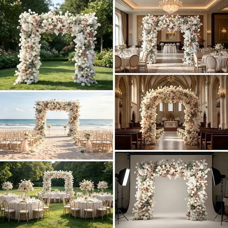 global wedding flower arch client case studies