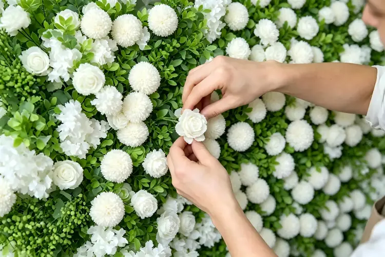 handmade silk flower arrangement artisan craftsmanship