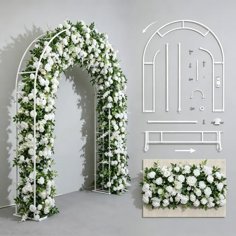 foldable greenery arch metal frame detachable structure