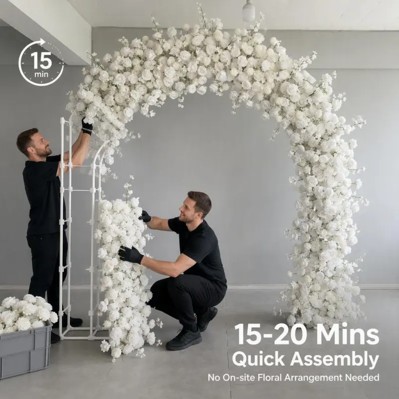 White Rose Flower Arch – White Rose Wedding Arch