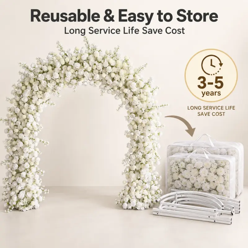 White Rose Flower Arch – White Rose Wedding Arch