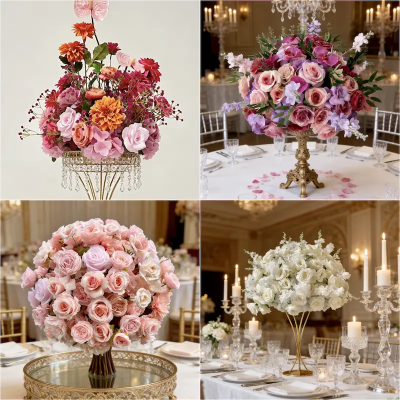 Flower Ball Centerpieces – Artificial Flower Ball for Table（Versatile Floral Decor for Weddings, Parties & Events）