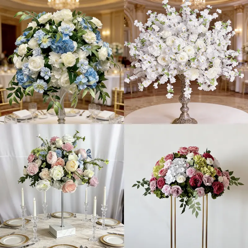 Flower Ball Centerpieces – Artificial Flower Ball for Table（Versatile Floral Decor for Weddings, Parties & Events）