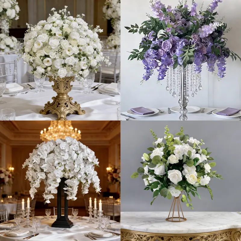 Flower Ball Centerpieces – Artificial Flower Ball for Table（Versatile Floral Decor for Weddings, Parties & Events）