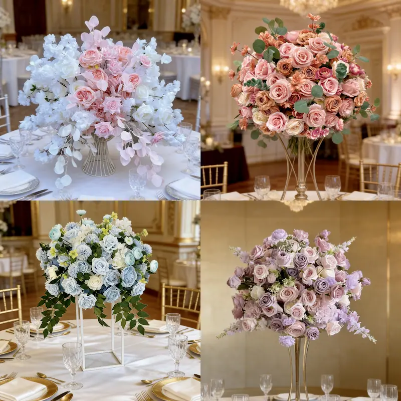 Flower Ball Centerpieces – Artificial Flower Ball for Table（Versatile Floral Decor for Weddings, Parties & Events）