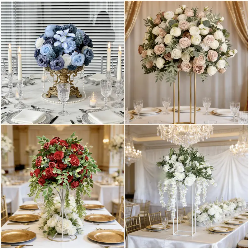 Flower Ball Centerpieces – Artificial Flower Ball for Table（Versatile Floral Decor for Weddings, Parties & Events）