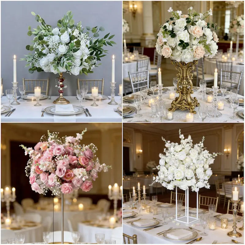 Flower Ball Centerpieces – Artificial Flower Ball for Table（Versatile Floral Decor for Weddings, Parties & Events）
