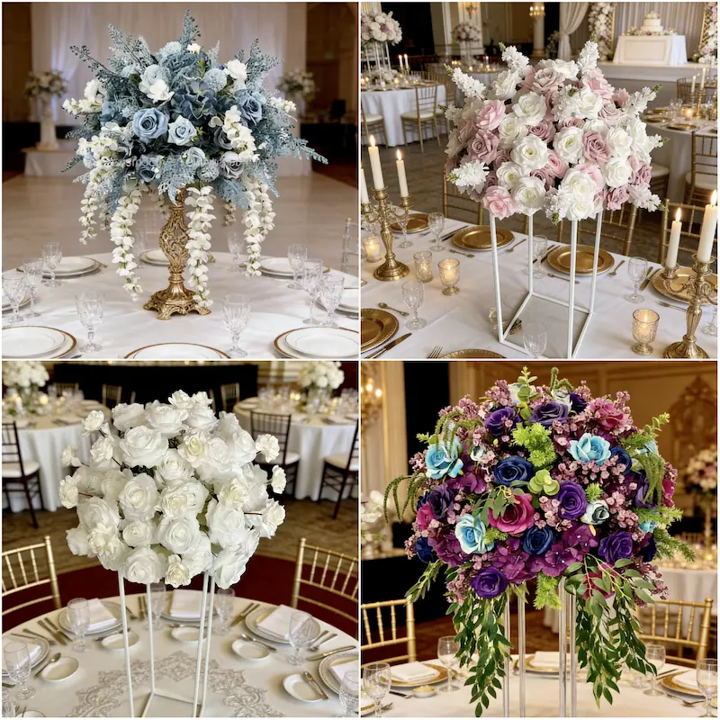 Flower Ball Centerpieces – Artificial Flower Ball for Table（Versatile Floral Decor for Weddings, Parties & Events）