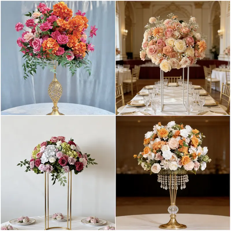 Flower Ball Centerpieces – Artificial Flower Ball for Table（Versatile Floral Decor for Weddings, Parties & Events）