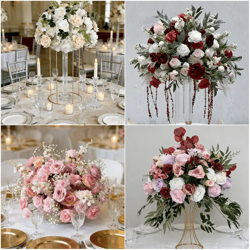 Flower Ball Centerpieces – Artificial Flower Ball for Table（Versatile Floral Decor for Weddings, Parties & Events）