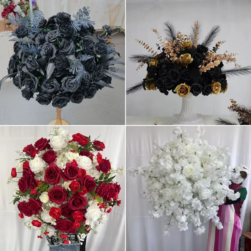 White Flower Ball – Artificial White Rose Flower Ball（Pure White Rose Ball for Weddings, Events & Displays）