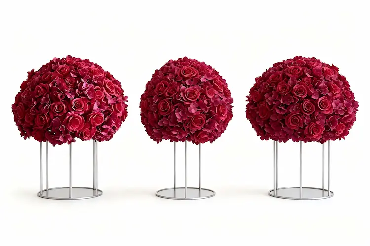 artificial silk flower ball product wedding decor view