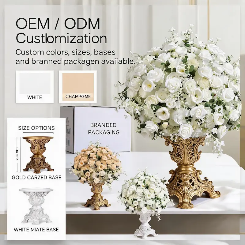 Flower Arrangement Wedding – Artificial Flower Ball Centerpiece（Elegant Floral Ball for Wedding Tables & Displays）