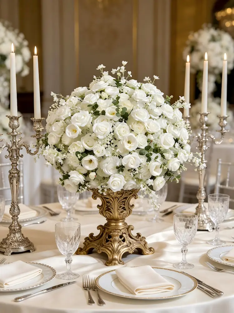 flower ball centerpiece wedding table floral arrangement