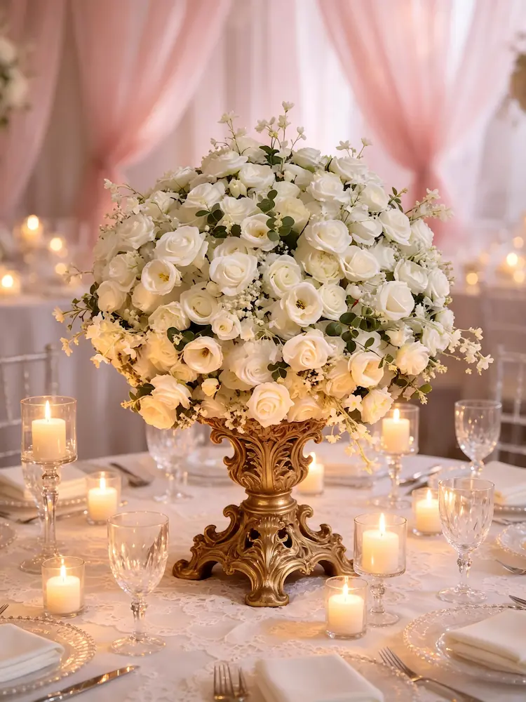 flower ball centerpiece sweetheart table wedding decor