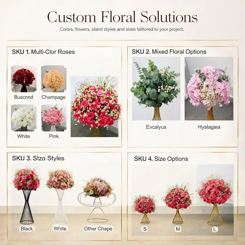 Table Flower – Artificial Flower Ball for Table Centerpiece（Versatile Floral Ball for Tables, Events & Displays）