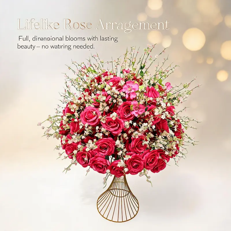 Table Flower – Artificial Flower Ball for Table Centerpiece（Versatile Floral Ball for Tables, Events & Displays）