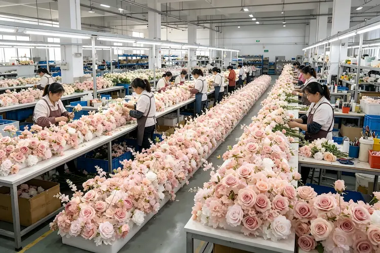 artificial flower runner factory production line