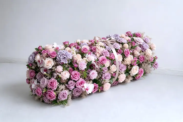 wedding flower runner rolled storage portable