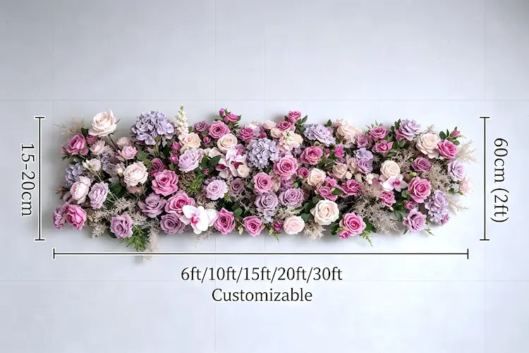 artisan handcrafting wedding flower runner