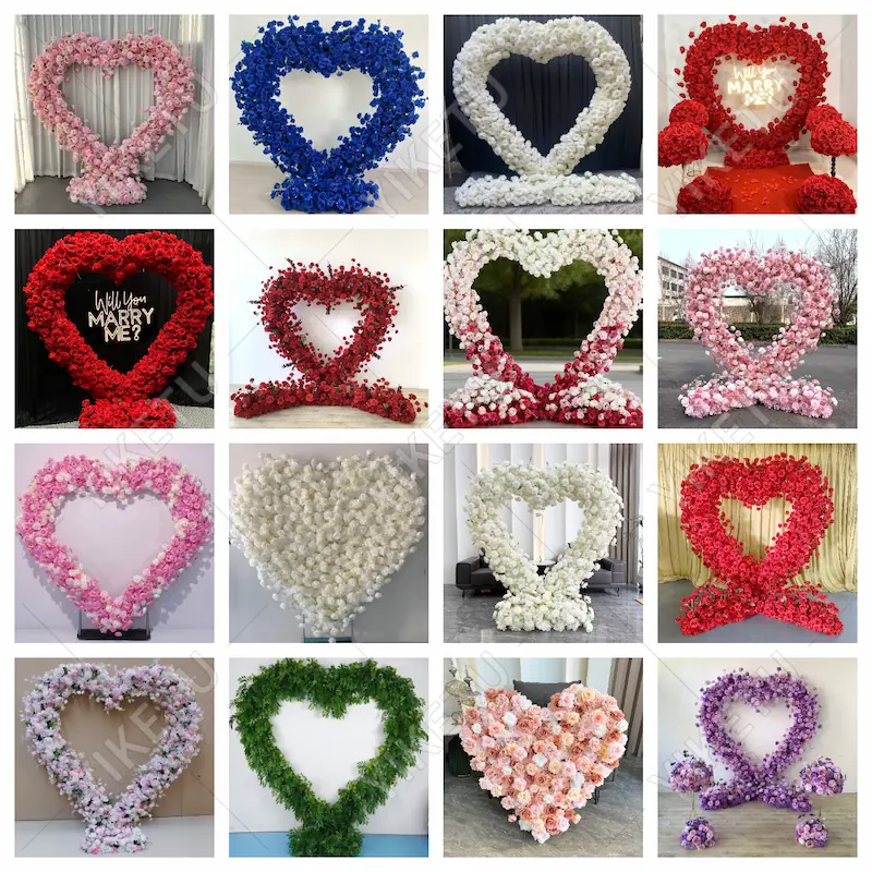 4x4ft Heart Flower Wall for Baby Shower – Pink and White