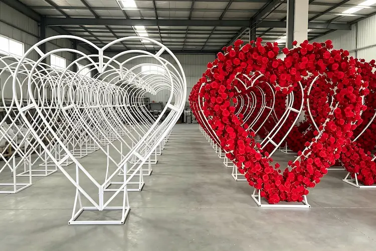 metal heart arcry rental warehouseh frame bulk invento