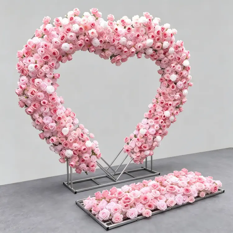 foldable heart flower arch flat storage transport