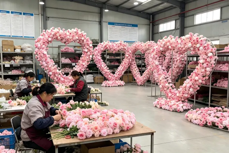 artificial flower factory production line workshop