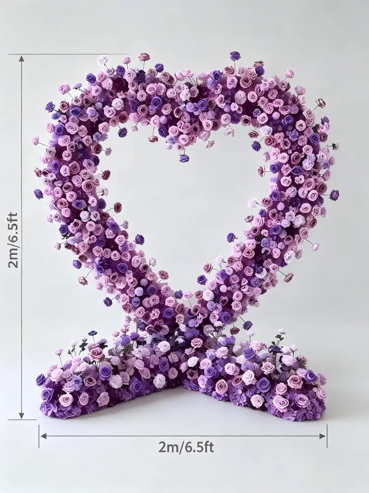 heart flower arch dimensions 2m 6.5ft size chart