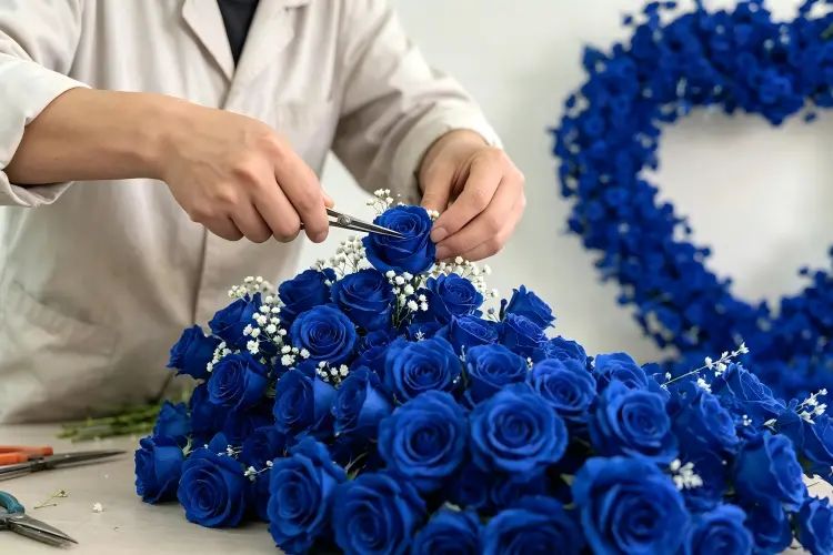 handmade silk flower arrangement artisan craftsmanship
