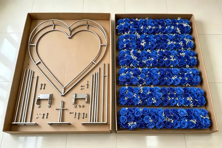 heart flower wall packaging foldable carton box