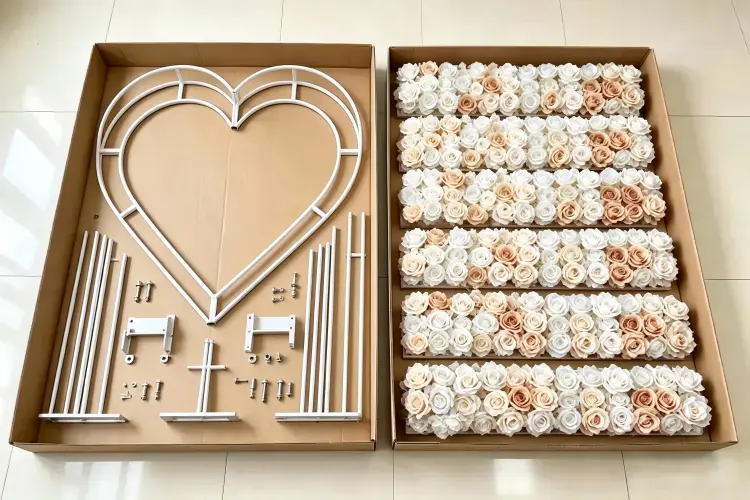 heart flower arch packaging foldable carton box shipping