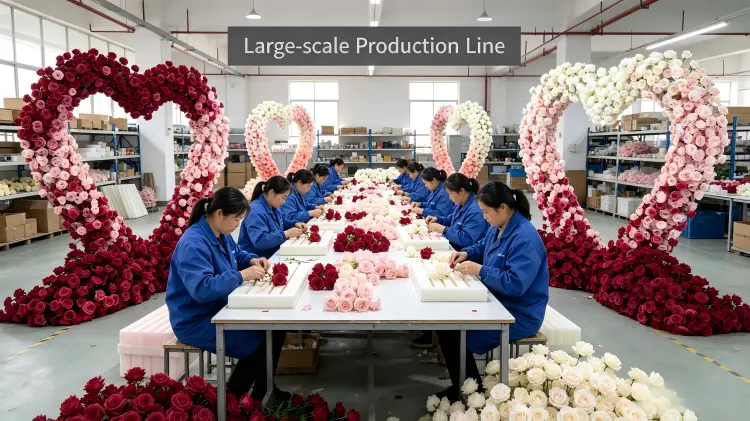artificial flower factory production line workshop