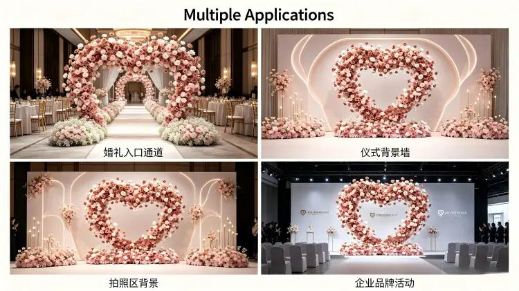 heart arch gate multiple event entrance applications collage